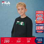 斐樂(lè )FILA【抗菌功能】?jì)和b2025年冬季新款男女童小童加絨衛衣 傳奇藍-NV 120