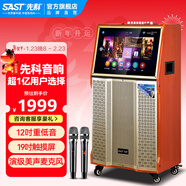 先科（SAST）家庭ktv音響套裝廣場(chǎng)舞音響帶顯示屏家用點(diǎn)歌機功放一體機戶(hù)外卡拉ok唱歌全套設備舞蹈播放器話(huà)筒 【SA-208】15吋低音+雙話(huà)筒