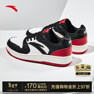 安踏男鞋板鞋小白鞋子男士運動(dòng)鞋春季皮面防潑水厚底增高減震休閑鞋 【元年厚底板鞋】白/黑/紅-9 41 (255mm)