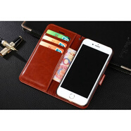 智宙iPhone真皮翻蓋保護套 適用多款iPhone手機殼 防摔iPhone全包保護 深棕色 iPhone 4s