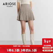 艾諾絲雅詩(shī)商場(chǎng)同款春秋新款小短裙百褶裙半身裙女學(xué)院風(fēng)JK裙10123505 燕麥色 L （建議體重105-115斤）