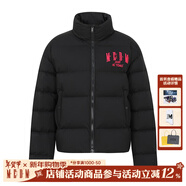 MEDM國潮基礎款羽絨服男春秋季美式高街復古oversize保暖休閑外套 黑紅色 L