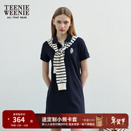 Teenie Weenie小熊春夏季通勤職場(chǎng)寬松POLO披肩連衣裙學(xué)院風(fēng)時(shí)尚女 藏青色 M (165)