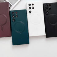 七彩玫瑰適用三星S26手機殼全包磁吸S24磨砂硅膠S25FE保護套防摔57A36新款 金屬漆+磨砂磁吸-粉色 三星s26edge