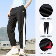 賽琪（SAIQI）【簡(jiǎn)約門(mén)店同款福利特價(jià)】運動(dòng)褲男女新款寬松衛褲針織跑步長(cháng)褲 黑色-201352 女款 M