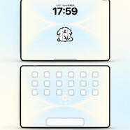 215   線(xiàn)條小狗純色手機壁紙組合與聊天背景 4k高清畫(huà)質(zhì) iPad壁紙 平板壁紙