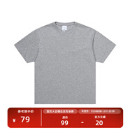 NOTHOMME潮牌夏季男款簡(jiǎn)約純色圓領(lǐng)T恤情侶裝寬松打底衫 花灰色230g 寬松版 XL (180)