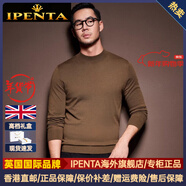 Ipenta奢侈高檔品牌100支精紡絲光純羊毛衫男春秋季半高領(lǐng)薄針織打底衫 棕咖色（純羊毛款） 100支絲光 【現貨速達】 S (165)