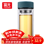 富光 男女士雙層玻璃杯 高硼硅泡茶杯 茶水分離水杯帶茶隔杯子500ml