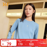 361°衛衣女秋冬季外套運動(dòng)休閑套頭衫寬松圓領(lǐng)長(cháng)袖上衣662334801D-8