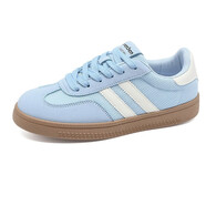 人本復古德訓鞋男士板鞋春季新款韓版運動(dòng)鞋2025低幫休閑鞋 蘭色(高配版) 女款網(wǎng)面 44