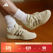 adidas ENTRAP美式校園風(fēng)運動(dòng)少年感復古籃球風(fēng)板鞋男女阿迪達斯 淺芥末綠/深綠   40