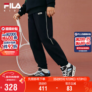 FILA斐樂(lè )兒童童裝長(cháng)褲2025年冬季男童中大童運動(dòng)寬松針織褲子