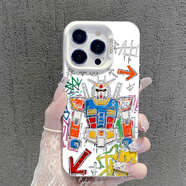 蓋利迪 手繪高達適用蘋(píng)果6/6s/plus手機殼iphone6splus機甲全包防摔保護套男生高級感動(dòng)漫個(gè)性硬殼卡通 月光銀-手繪高達 蘋(píng)果6S