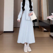 小紅書(shū)推薦藍色針織連衣裙子女春夏季2025新款感配大衣內搭打 [連衣裙含圍巾]新年戰袍/裙裝/過(guò) 均碼 65/70kg/XXL