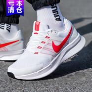 耐克（NIKE）跑步鞋男鞋2025冬季新款運動(dòng)鞋RUN SWIFT 3網(wǎng)面公路專(zhuān)業(yè)休閑鞋 DR2695-109白色紅鉤 44