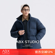 a.b.x進(jìn)口密可柔面料 三星90白鴨絨冬季加厚保暖羽絨服男面包服外套 墨穹藍 M