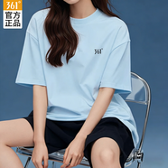 361°運動(dòng)套裝女春夏季冰絲速干t恤短褲女士休閑跑步健身籃球訓練衣服 島灰藍/基礎黑 【速干】 S