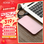 小盤(pán)(XDISK)1TB USB3.0移動(dòng)硬盤(pán)Q系列2.5英寸 櫻花粉 高速金屬8.9mm超簿便攜文件數據備份存儲穩定耐用