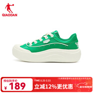 喬丹（QIAODAN）女板鞋樂(lè )樂(lè )鞋潮流小白鞋學(xué)生百搭休閑鞋減震運動(dòng)鞋 硫化綠/象牙白 38.5