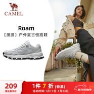 駱駝（CAMEL）漫游復古慢跑鞋女戶(hù)外運動(dòng)鞋子 K23S09L7014-1 奶白/椰灰36