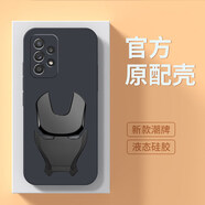 三星（SAMSUNG）適用三星A33手機殼SM一A3360保護套samsung新款5g外殼galaxy蓋樂(lè )世a335g液態(tài)硅膠samsungA全包防摔 三星A33石墨黑黑鋼鐵俠+全屏膜