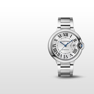 卡地亞(Cartier)藍氣球系列機械手表女款白盤(pán)鋼帶33mmWSBB0044 禮物