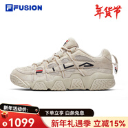 斐樂(lè )（FILA）新年禮物王星越同款籃球鞋女鞋休閑老爹鞋運動(dòng)鞋面包鞋男 【女】燕麥色-OM男女同款 35.5