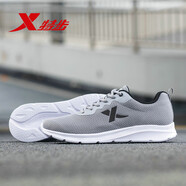 特步運動(dòng)鞋男跑步鞋冬季網(wǎng)面透氣輕便減震正品男子跑鞋休閑鞋子黑色