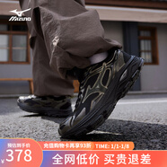 美津濃（MIZUNO）RACER S 軟底輕便運動(dòng)跑步鞋男女同款緩震透氣休閑慢跑鞋 21/暗黑金屬 44.5 (290mm)