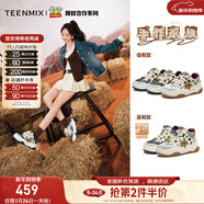 天美意吳宣儀/黃子弘凡玩具總動(dòng)員聯(lián)名手作德訓鞋男女秋增高加絨板鞋 胡迪藍色【女款】 38