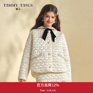 糖力【商場(chǎng)同款】冬季新款杏色寬松精致釘珠愛(ài)心棉服外套女 杏色 S