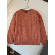 【KR7401】女士78.8羊毛衫絞花圓領(lǐng)針織衫 【桔色】 均碼 【170#】125-140斤