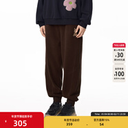 幻走（MOVEUP）2024冬季新款.FUN系列松緊腰口袋貓咪章仔休閑直筒褲女 咖啡 L