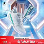 卡爾美（KELME） 休閑運動(dòng)跑鞋男鞋春秋新款緩震專(zhuān)業(yè)訓練健身低幫跑步鞋女 白/灰 36