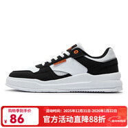 361°男鞋運動(dòng)鞋2024年秋季新款經(jīng)典復古學(xué)生板鞋休閑鞋男 曜石黑/361度白 40
