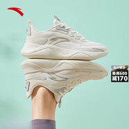 安踏（ANTA）凌云女鞋跑步鞋跳繩鞋子女軟底休閑運動(dòng)健身 淺米白/一度灰-3 37.5