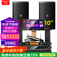 山水（SANSUI）PK10家庭ktv音響套裝 家用商用K歌卡包音箱影院清吧點(diǎn)歌機唱K設備專(zhuān)業(yè)效果器KTV全套設備卡拉OK PK101+功放+U段麥+3T點(diǎn)歌機