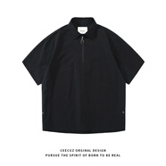 路林狼 LCeecuz 夏季輕薄戶(hù)外運動(dòng)速干透氣polo衫美式服潮牌短袖T恤男 黑色 4XL