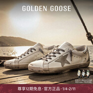 GOLDEN GOOSE【可定制】Super-Star經(jīng)典銀尾牛皮鞋男女板鞋GGDB 男款白色 40 (250mm)