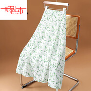 啄木鳥(niǎo)（TUCANO）碎花雪紡半身裙女2025年夏季新款a字裙松緊腰寬松遮跨過(guò)膝中長(cháng)裙 綠花今年流行的輕奢品牌 M 100-115斤