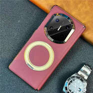 適用于華為matex7手機殼商務(wù)簡(jiǎn)約手機套新款matex7旋轉支架 【紅色】旋轉支架丨雙中軸保護 華為MateX7