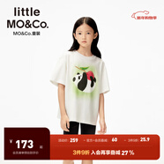 little MO&Co.熊貓系列 little moco童裝25夏新款男女童索羅娜涼感速干短袖T恤 本白色 165 165/80