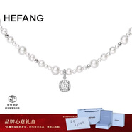 HEFANG何方珠寶氣泡方糖項鏈鎖骨鏈女士輕奢高級感生日新年禮物送女友