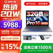 聯(lián)想小新16/小新Pro16 2025補貼可選大屏高性能輕薄筆記本電腦 大學(xué)生商務(wù)辦公游戲設計全能本 新Core5 32G 1TB 升級｜Pro16 16英寸高清全面屏