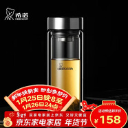 希諾（heenoor）雙層玻璃杯男家用商務(wù)辦公泡茶杯子過(guò)濾車(chē)載水杯XN-9302 345mL
