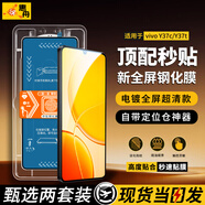 惠舟【秒貼2片裝】vivo手機鋼化膜防窺無(wú)塵倉全屏保護膜適用 vivo Y37c/Y37t/Y37+ 電鍍超清款丨2套裝