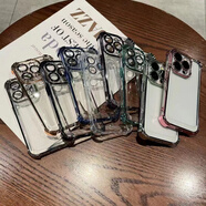 卡斐樂(lè )（Cafele）適用iPhone17四角氣囊防摔16E手機殼蘋(píng)果15PROMAX鏡頭膜14保護套3 【全透明】帶鏡頭膜氣囊防摔 蘋(píng)果X/XS通用