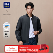 海瀾之家（HLA）夾克男款輕商務(wù)經(jīng)典系列三防印花外套男秋季 藏青52 S 165/84A 推薦114~124斤