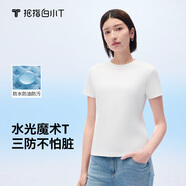 拇指白小T二代水光短袖T恤男女26春夏新品三防純棉白小丅 白色女款 M